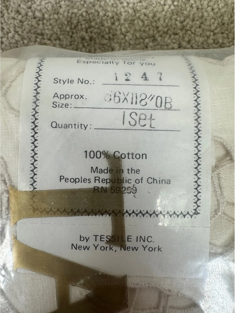 VTG New Tablecloth 66X118 Oblong Ecru Cutwork 12 Napkins Cotton Embroidered